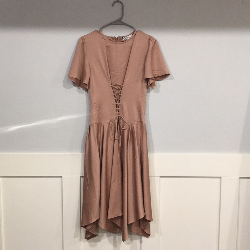 Silky Blush Corset Dress